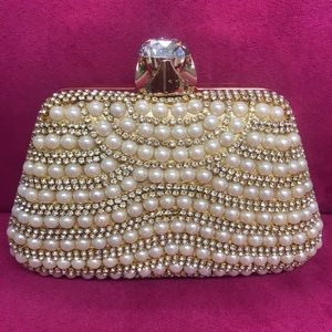 Pearl & Gold Clutch/CrossBody, NWT